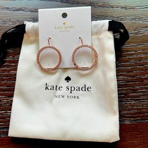 Brand new Kate spade hoop earrings rose gold
